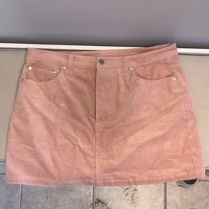 Pink Corduroy Skirt
